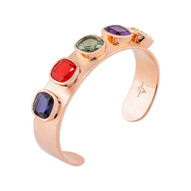 One Bracelet, Multi-colored, Rose-gold tone plated – Marie's Jewelry Store