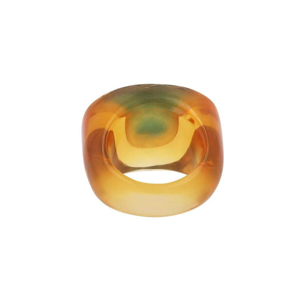 Adore Adorn Ring 8 Crystal Cut Ring in Citrine + Green Quartz